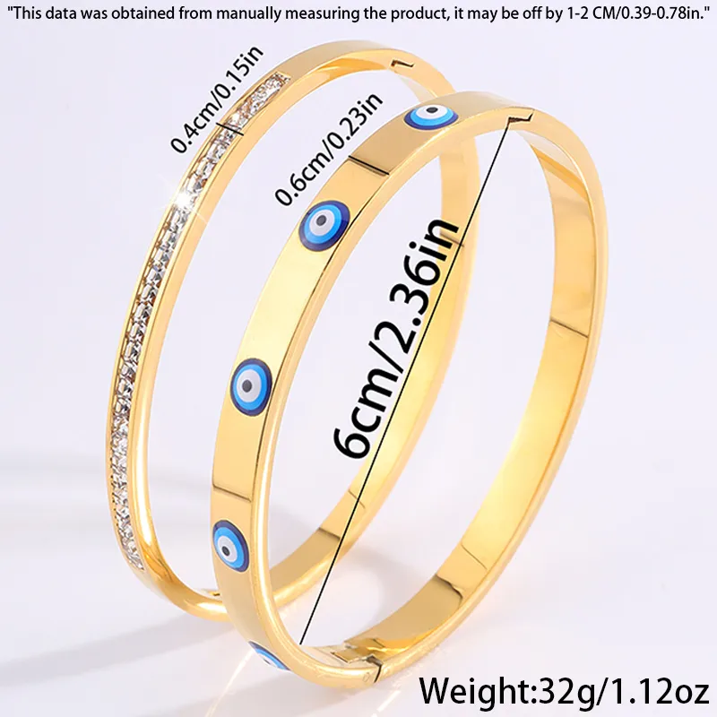 Casual Elegant Classic Style Eye 304 Stainless Steel Bangle In Bulk display picture 5