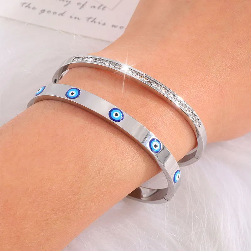 Casual Elegant Classic Style Eye 304 Stainless Steel Bangle In Bulk display picture 13