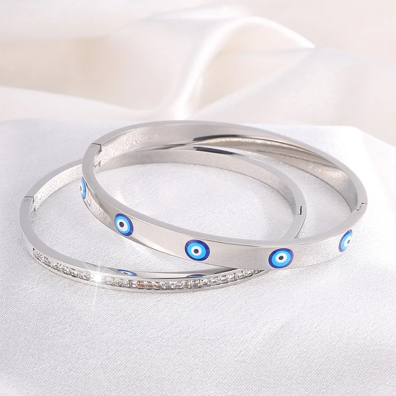 Casual Elegant Classic Style Eye 304 Stainless Steel Bangle In Bulk display picture 6