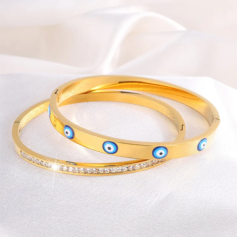 Casual Elegant Classic Style Eye 304 Stainless Steel Bangle In Bulk display picture 11
