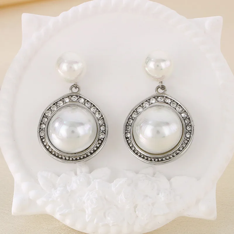 1 Pair Vintage Style Simple Style Geometric 304 Stainless Steel 18K Gold Plated Drop Earrings display picture 3