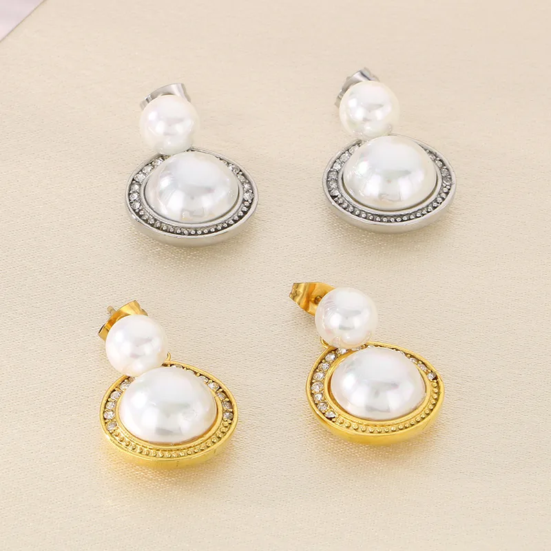 1 Pair Vintage Style Simple Style Geometric 304 Stainless Steel 18K Gold Plated Drop Earrings display picture 10