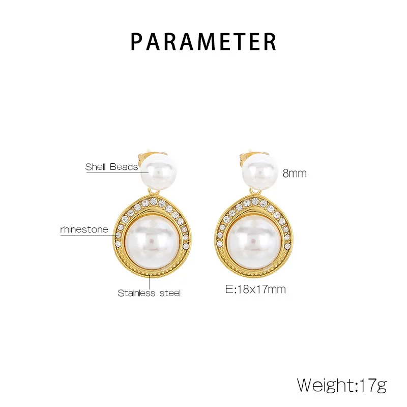 1 Pair Vintage Style Simple Style Geometric 304 Stainless Steel 18K Gold Plated Drop Earrings display picture 1