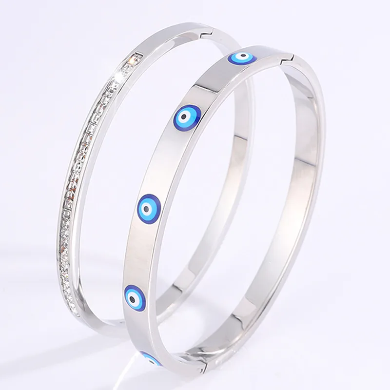 Casual Elegant Classic Style Eye 304 Stainless Steel Bangle In Bulk display picture 15