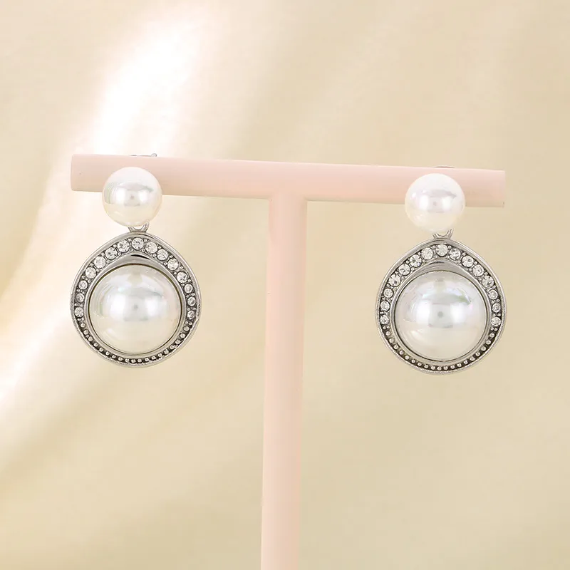 1 Pair Vintage Style Simple Style Geometric 304 Stainless Steel 18K Gold Plated Drop Earrings display picture 11
