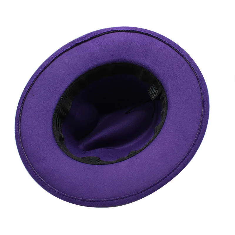 Wish  Designed Minority Style Men And Women Couple Big Along Jazz Hat Wool Top Hat display picture 21
