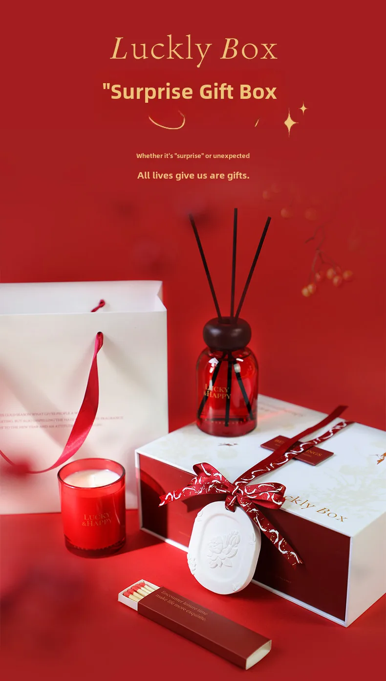 High-level Atmosphere Aromatherapy Candle Gift Box Suit Fragrance Gift Wedding Companion Gift For Girls Tanabata Gift display picture 1