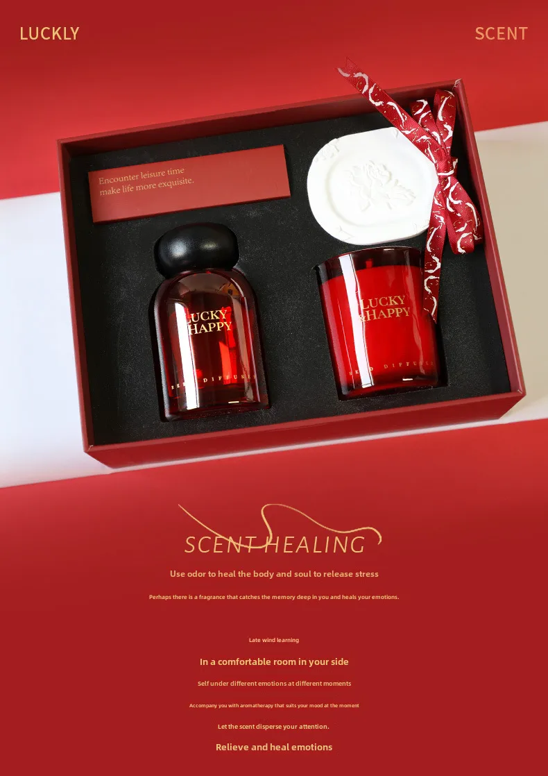 High-level Atmosphere Aromatherapy Candle Gift Box Suit Fragrance Gift Wedding Companion Gift For Girls Tanabata Gift display picture 4
