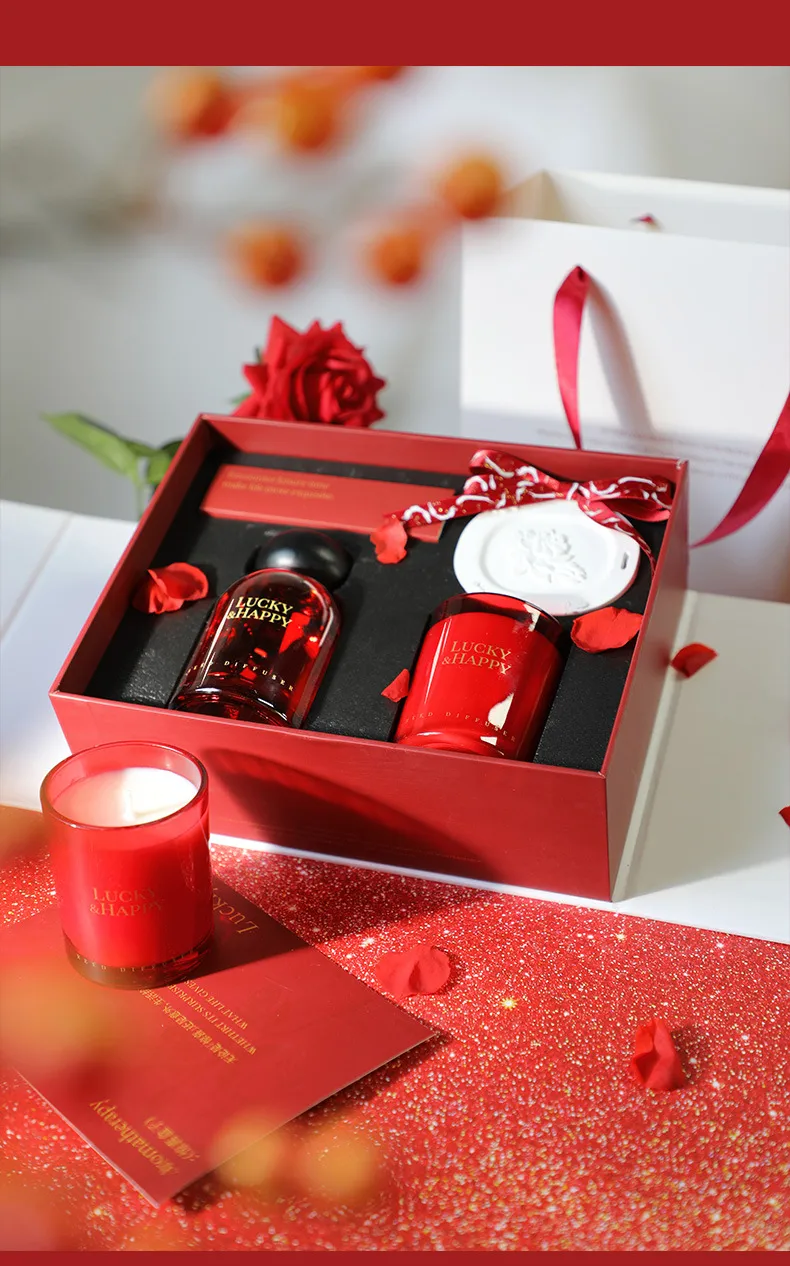 High-level Atmosphere Aromatherapy Candle Gift Box Suit Fragrance Gift Wedding Companion Gift For Girls Tanabata Gift display picture 11