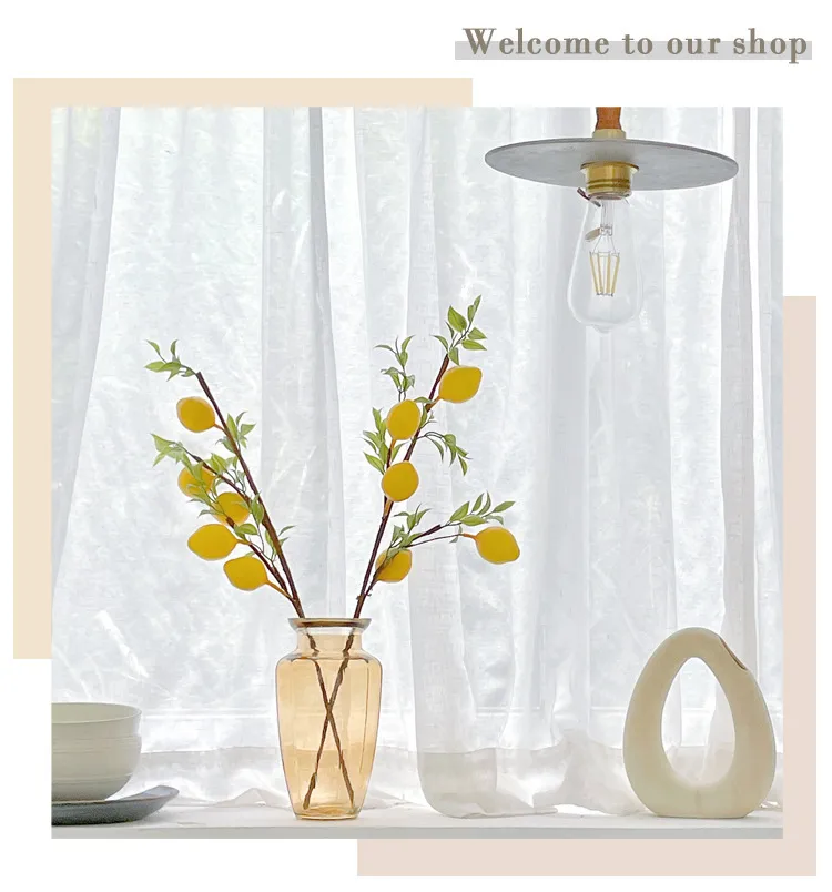Artificial Flower 5 Fruit Lemon Fruit Tree Home Living Room Decoration Fake Flower Clothing Store Model Room Photo Props display picture 1