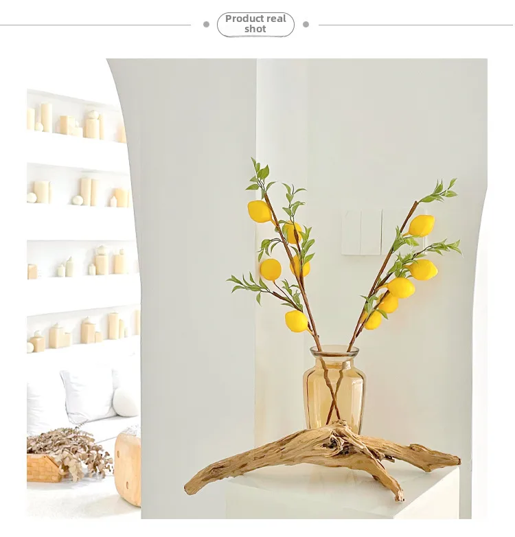 Artificial Flower 5 Fruit Lemon Fruit Tree Home Living Room Decoration Fake Flower Clothing Store Model Room Photo Props display picture 3
