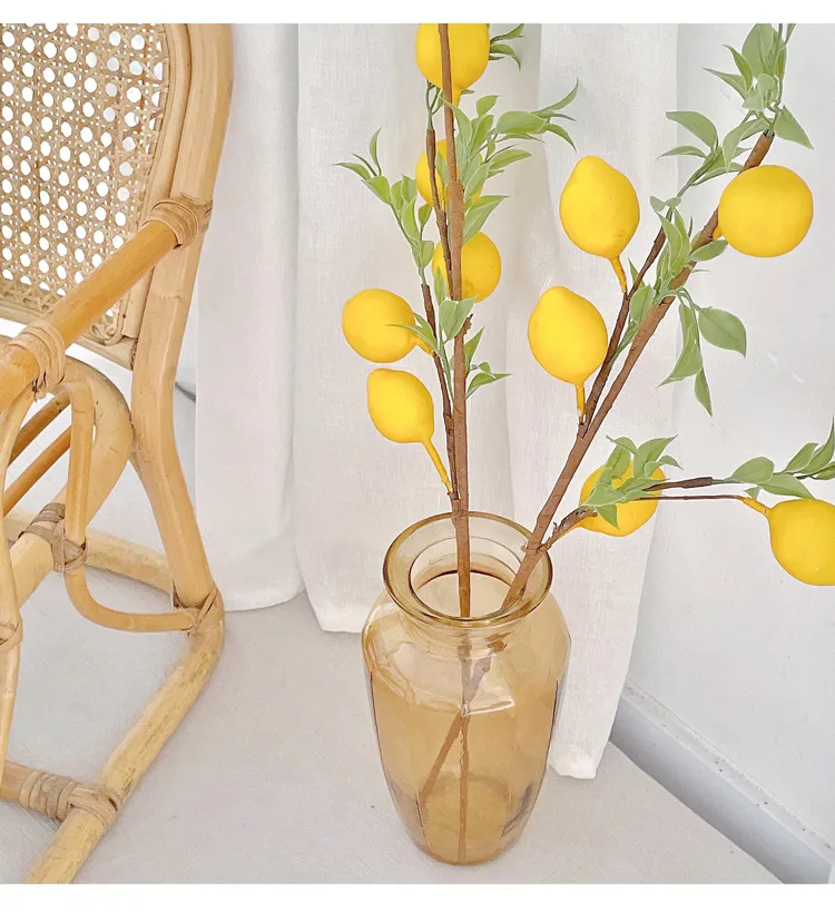 Artificial Flower 5 Fruit Lemon Fruit Tree Home Living Room Decoration Fake Flower Clothing Store Model Room Photo Props display picture 5