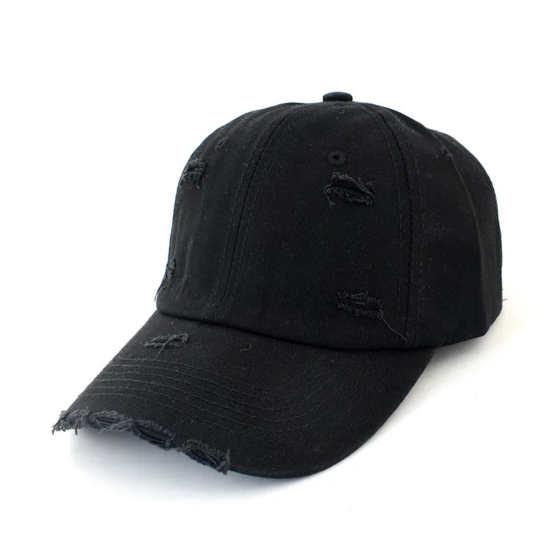 Retro Personalized Distressed Ripped Baseball Cap For Men  Trendy Spring Hip Hop  Soft Top Curved Brim Sun-proof Peaked Cap For Women display picture 4