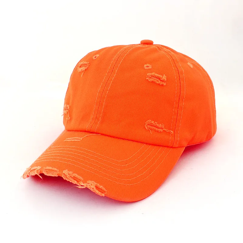 Retro Personalized Distressed Ripped Baseball Cap For Men  Trendy Spring Hip Hop  Soft Top Curved Brim Sun-proof Peaked Cap For Women display picture 5