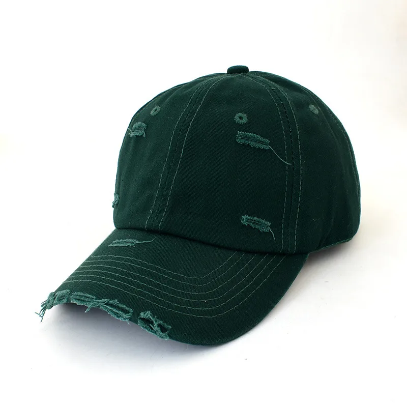 Retro Personalized Distressed Ripped Baseball Cap For Men  Trendy Spring Hip Hop  Soft Top Curved Brim Sun-proof Peaked Cap For Women display picture 8