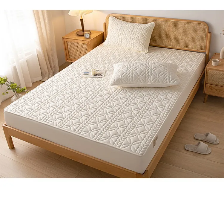 Class A Cotton Waterproof Bed Cover Single Mattress Protective Cover Summer Simmons Bedspread Diaphragm Pad Cotton Non-slip Bedspread- display picture 2