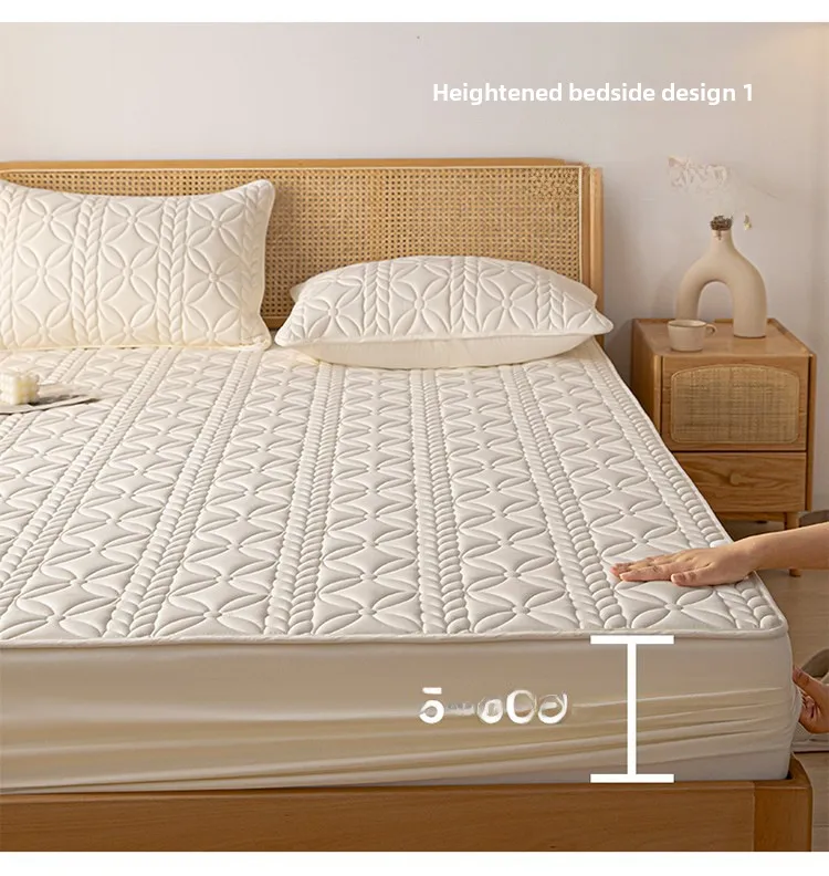 Class A Cotton Waterproof Bed Cover Single Mattress Protective Cover Summer Simmons Bedspread Diaphragm Pad Cotton Non-slip Bedspread- display picture 6