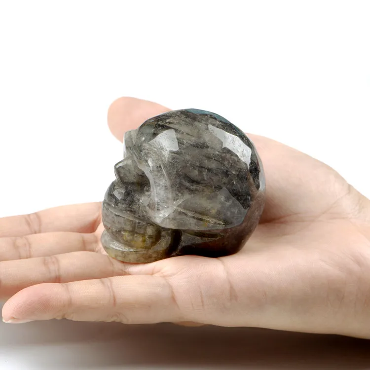 Vintage Style Funny Skull Natural Stone Ornaments Artificial Decorations display picture 4