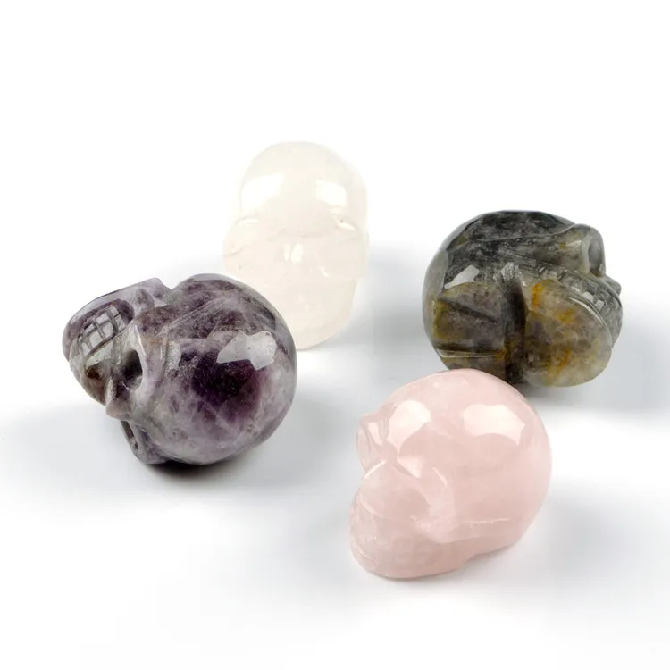 Vintage Style Funny Skull Natural Stone Ornaments Artificial Decorations display picture 8
