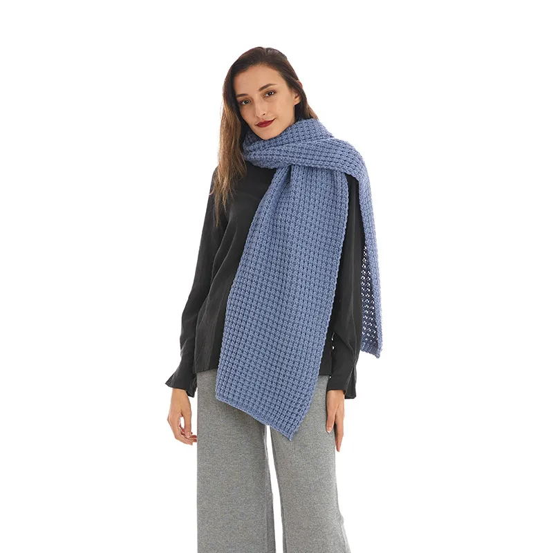 Hot Sale New  High-end Sense Women's  Solid Color Scarf Autumn And Winter  Knitted Scarf display picture 6