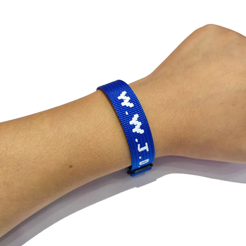 W.W.J.D. Letter Jacquard Printed Wrist Strap Bracelet Ribbon Unisex WWJD Bracelet Adjustable Bracelet display picture 3