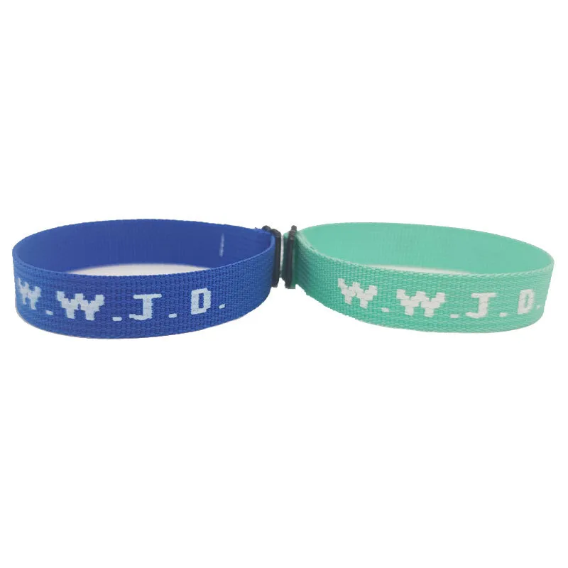 W.W.J.D. Letter Jacquard Printed Wrist Strap Bracelet Ribbon Unisex WWJD Bracelet Adjustable Bracelet display picture 11