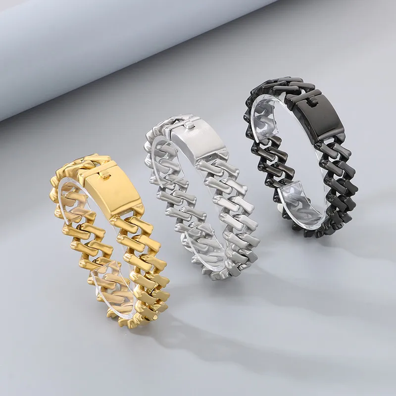 European And American Elegant Hip Hop Stainless Steel 20mm Diamond Cuban Link Chain Necklace Unisex display picture 3
