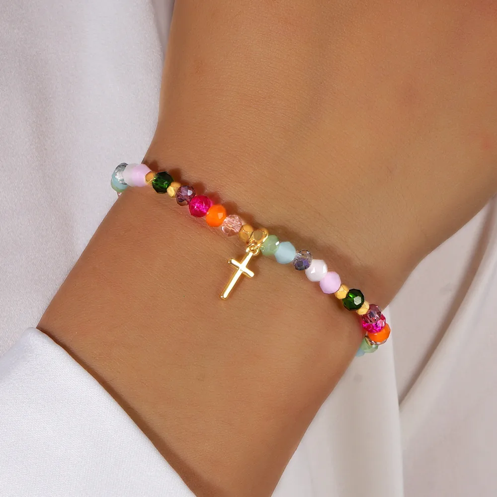 Casual Simple Style Cross Crystal Wholesale Bracelets display picture 3