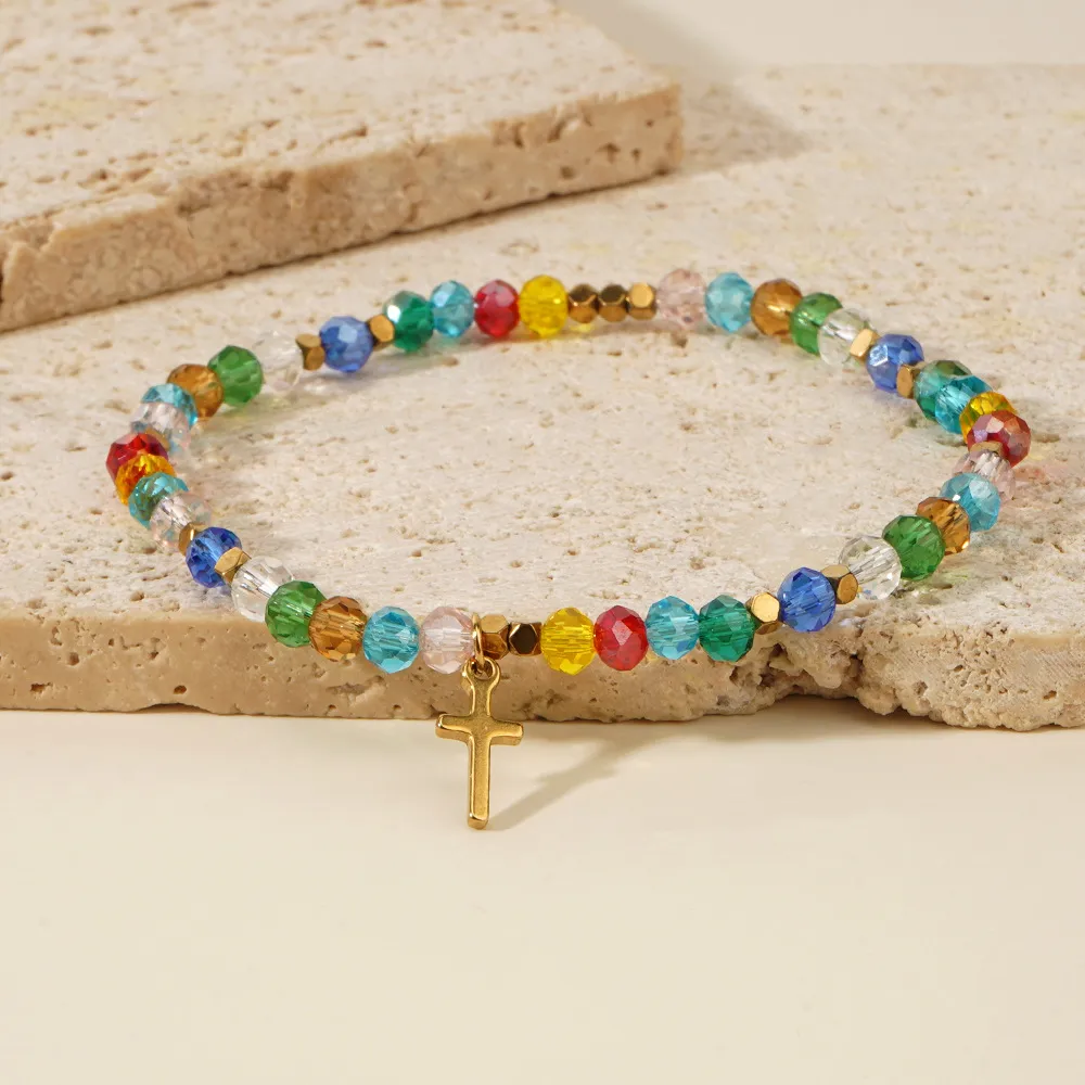 Casual Simple Style Cross Crystal Wholesale Bracelets display picture 7