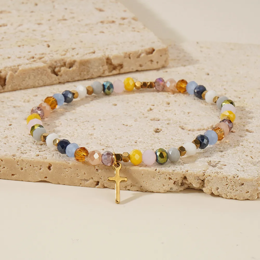 Casual Simple Style Cross Crystal Wholesale Bracelets display picture 8
