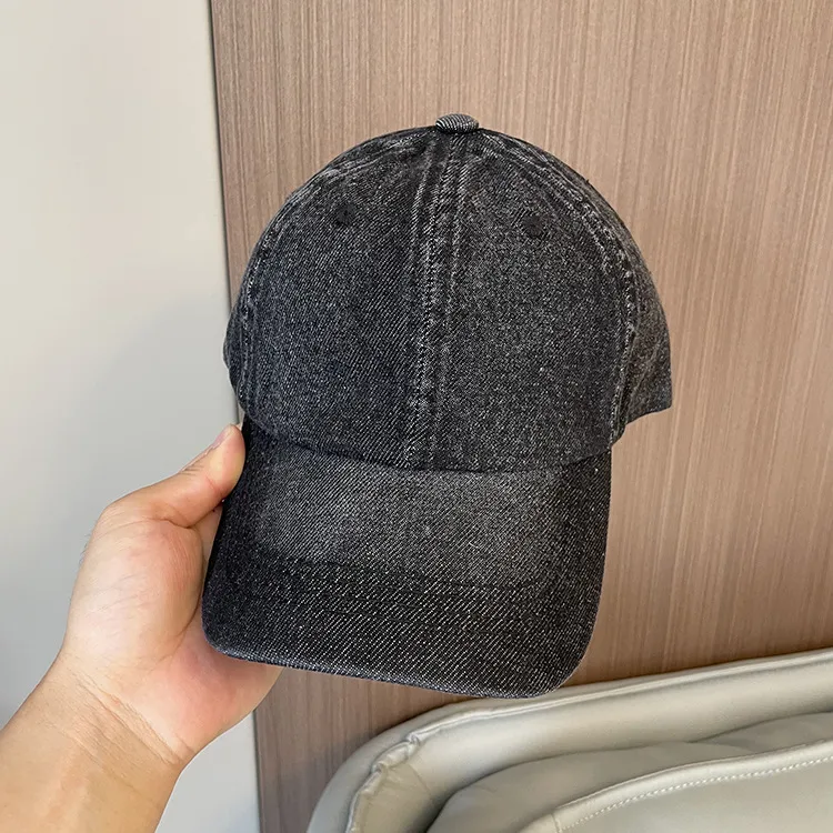 Korean-style Spring And Summer Denim Baseball Cap Women's Washable Old Letter Hat Men's Trendy  Sunscreen Cap display picture 15