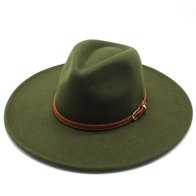 British Style Hat Harajuku Style 9.5cm Large Edge Woolen Top Hat For Men And Women Warm Jazz Hat For Autumn And Winter display picture 4