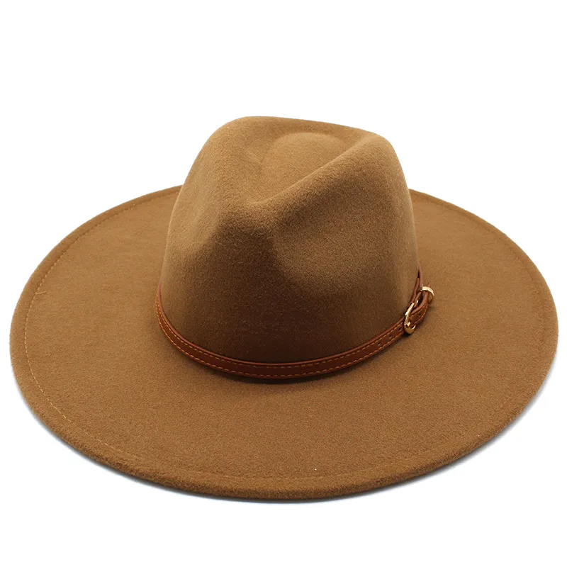 British Style Hat Harajuku Style 9.5cm Large Edge Woolen Top Hat For Men And Women Warm Jazz Hat For Autumn And Winter display picture 2