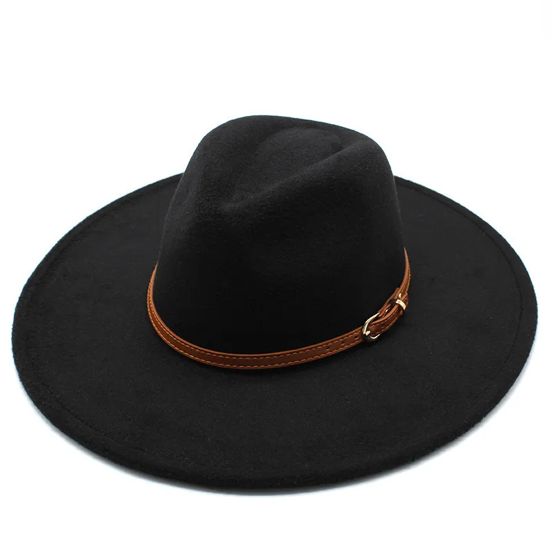 British Style Hat Harajuku Style 9.5cm Large Edge Woolen Top Hat For Men And Women Warm Jazz Hat For Autumn And Winter display picture 5