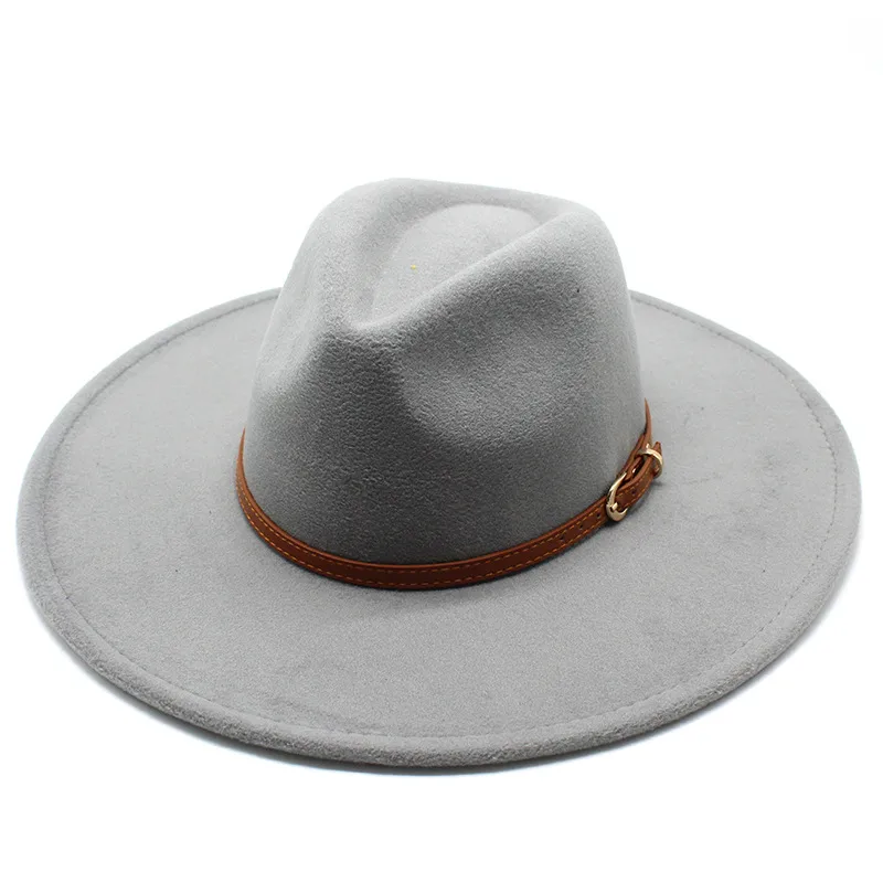 British Style Hat Harajuku Style 9.5cm Large Edge Woolen Top Hat For Men And Women Warm Jazz Hat For Autumn And Winter display picture 9
