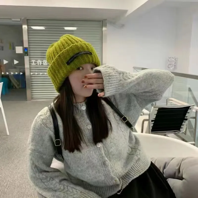 Heap Hat Autumn And Winter Knitted Hat Lengthened Hat Big Head Wool Hat Korean Style Cold-proof Warm-keeping Fashionable  Cold Hat display picture 14