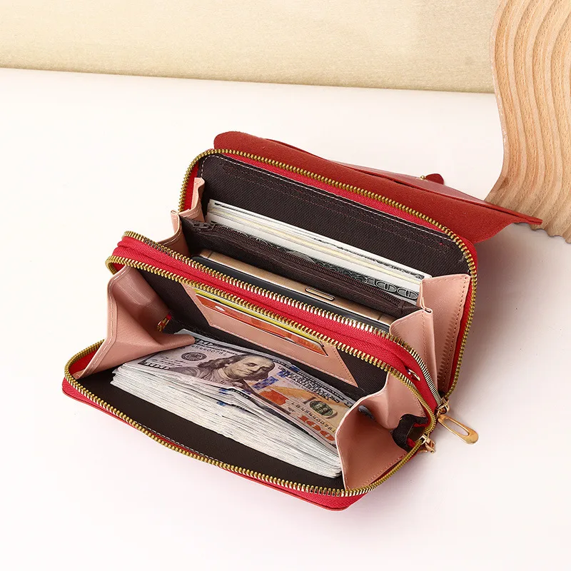 New Style Mobile Phone Bag Women's Fashionable Shoulder Crossbody Small Bag Cover Magnetic Buckle Multi-Layer Advanced Texture Mini Mobile Phone Bag display picture 13