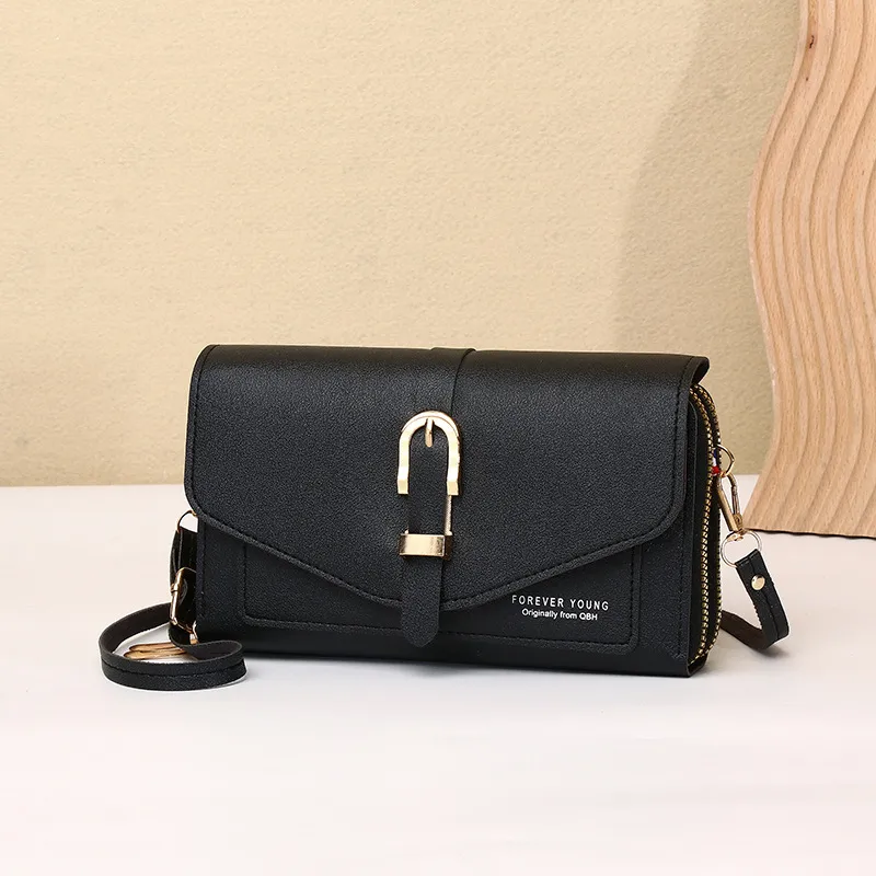 New Style Mobile Phone Bag Women's Fashionable Shoulder Crossbody Small Bag Cover Magnetic Buckle Multi-Layer Advanced Texture Mini Mobile Phone Bag display picture 15