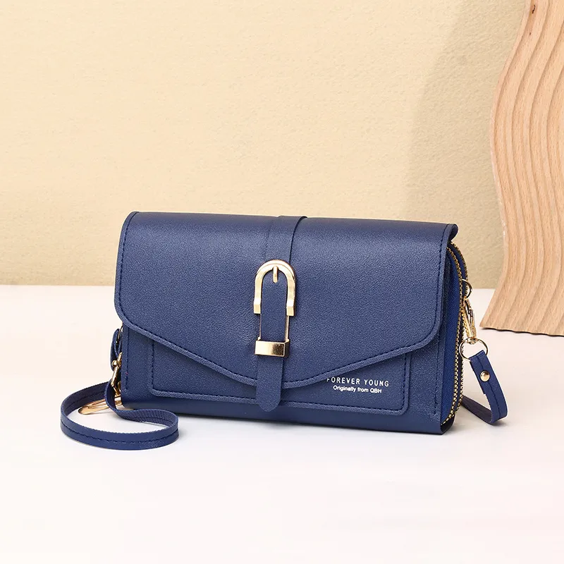 New Style Mobile Phone Bag Women's Fashionable Shoulder Crossbody Small Bag Cover Magnetic Buckle Multi-Layer Advanced Texture Mini Mobile Phone Bag display picture 22