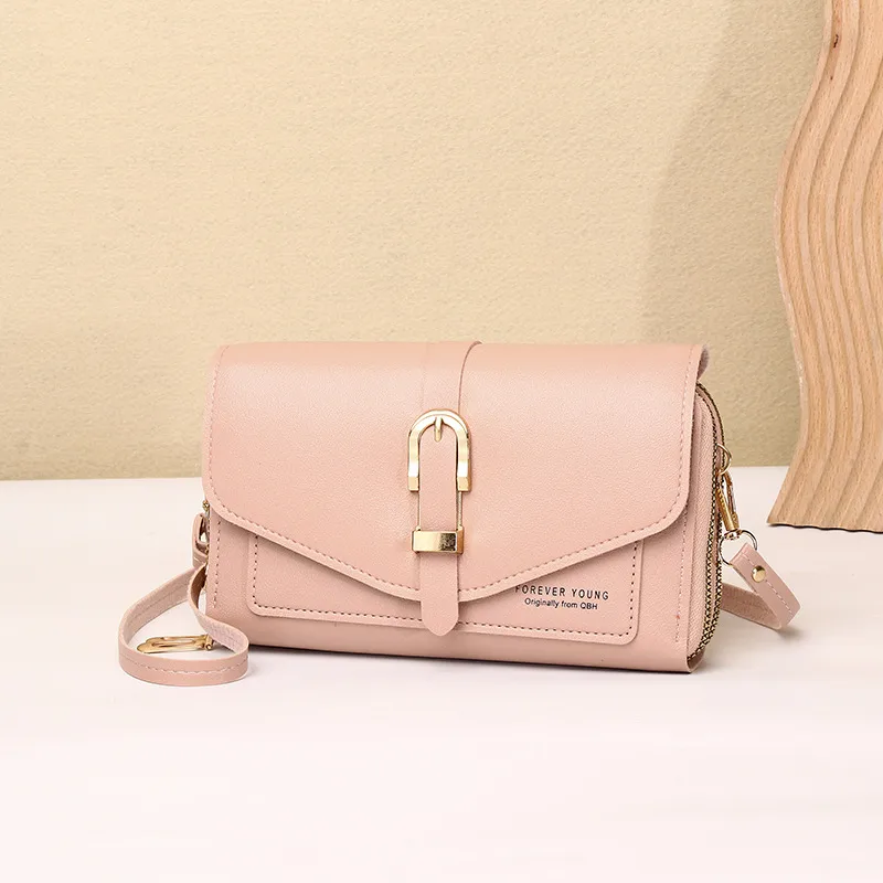 New Style Mobile Phone Bag Women's Fashionable Shoulder Crossbody Small Bag Cover Magnetic Buckle Multi-Layer Advanced Texture Mini Mobile Phone Bag display picture 17