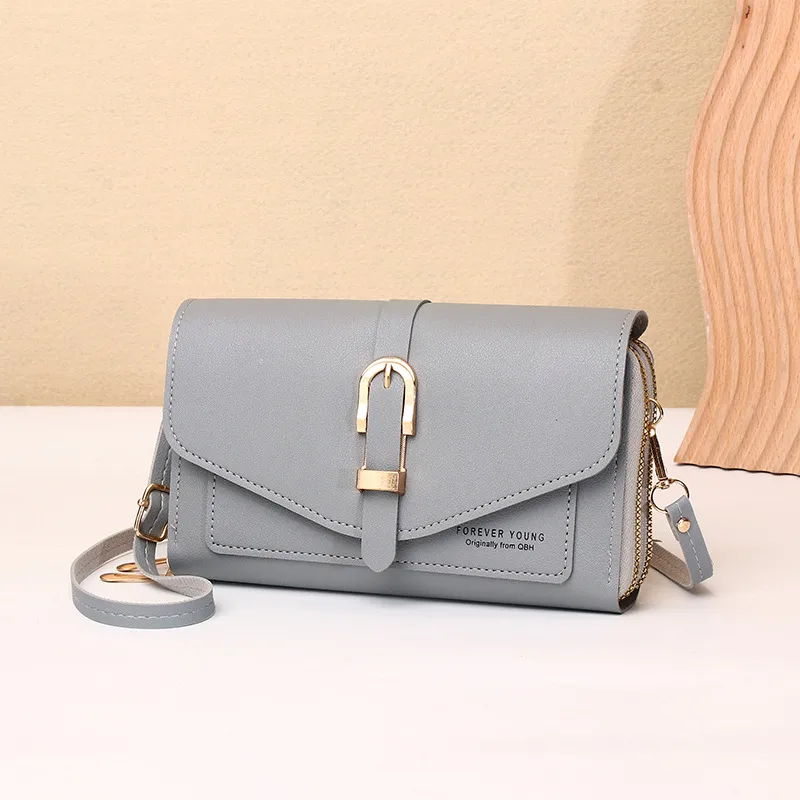 New Style Mobile Phone Bag Women's Fashionable Shoulder Crossbody Small Bag Cover Magnetic Buckle Multi-Layer Advanced Texture Mini Mobile Phone Bag display picture 20