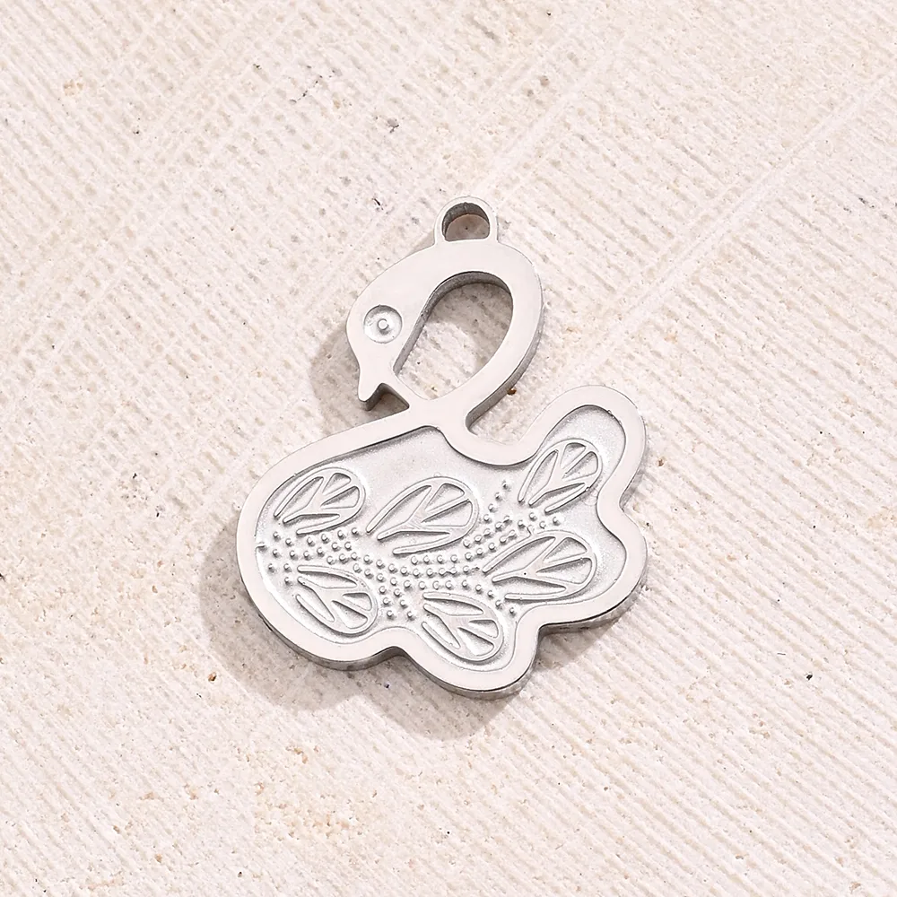 Best Seller In Europe And America DIY Ornament Accessories Vacuum Plating Colorful Oil Necklace Snake-Shaped Swan Elephant Footprints Pendant In Furnace display picture 6
