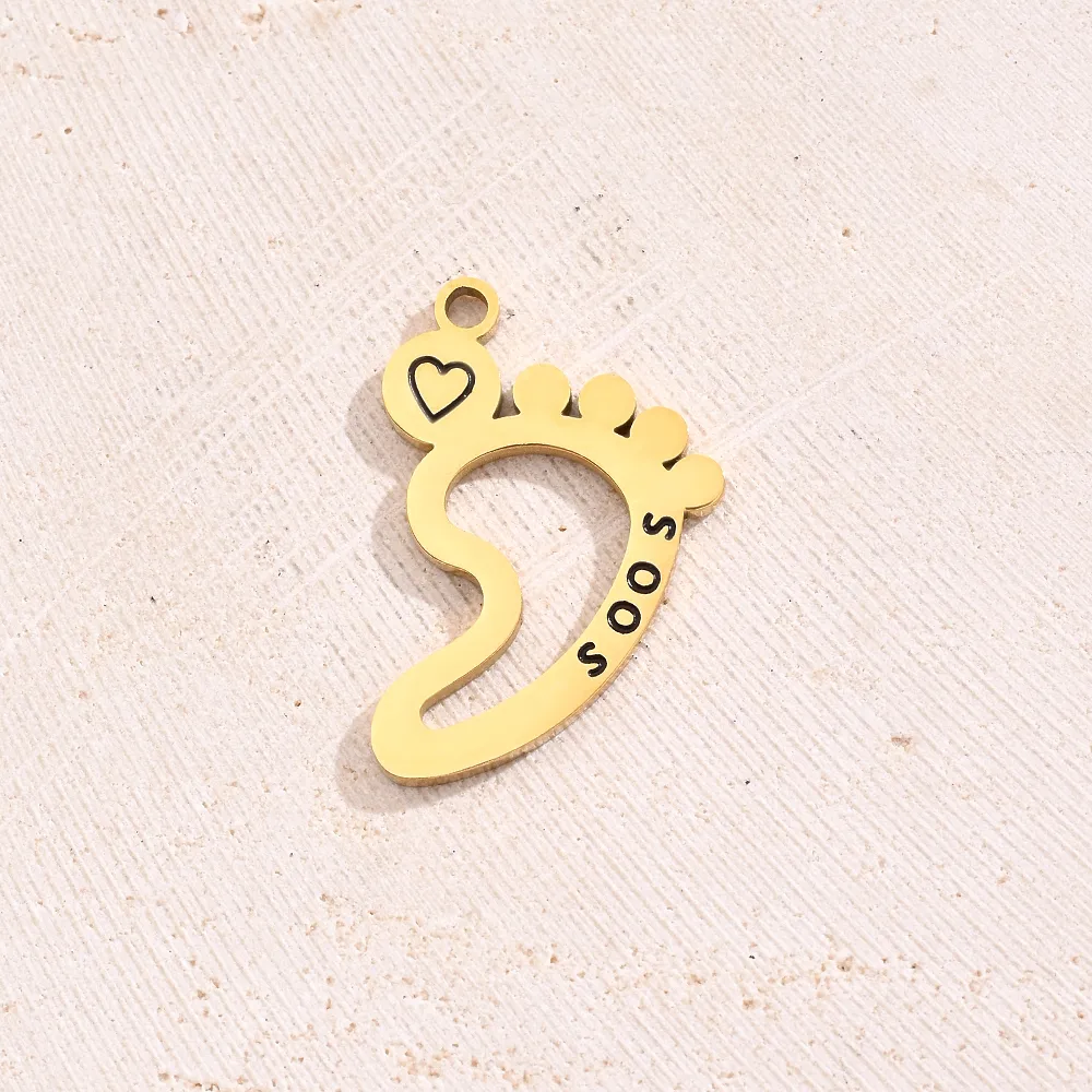 Best Seller In Europe And America DIY Ornament Accessories Vacuum Plating Colorful Oil Necklace Snake-Shaped Swan Elephant Footprints Pendant In Furnace display picture 10