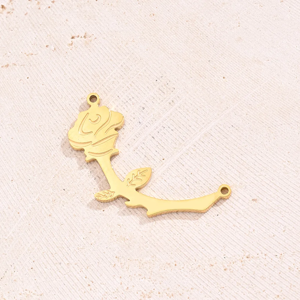 Best Seller In Europe And America Creative DIY Ornament Accessories Vacuum Electroplating Plum Blossom Antlers Angel Wings Rose Connector In Furnace display picture 4