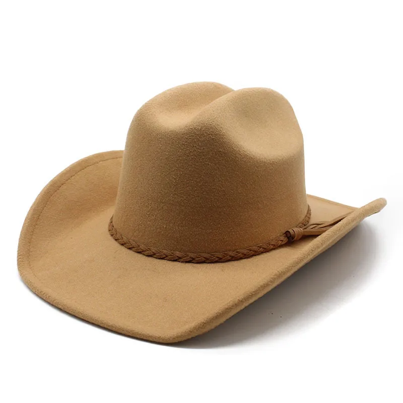 Autumn And Winter New Ethnic Style Brown Western Denim Hat Men And Women  Panama Jazz Hat Top Hat display picture 2