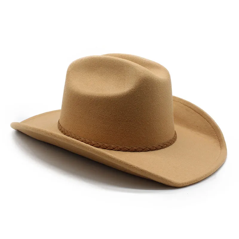 Autumn And Winter New Ethnic Style Brown Western Denim Hat Men And Women  Panama Jazz Hat Top Hat display picture 5