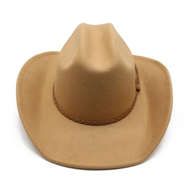 Autumn And Winter New Ethnic Style Brown Western Denim Hat Men And Women  Panama Jazz Hat Top Hat display picture 6