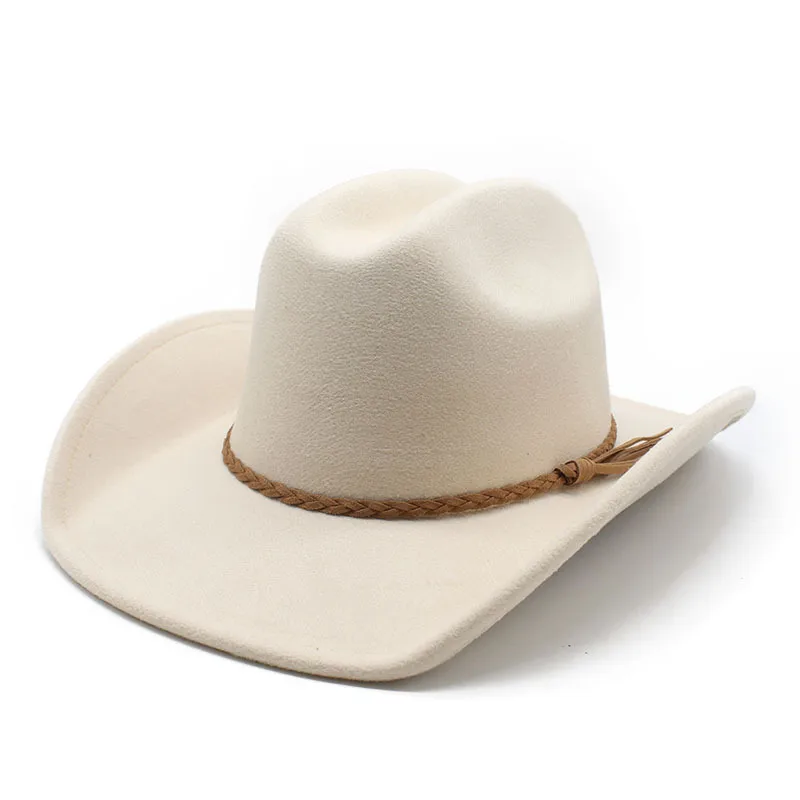 Autumn And Winter New Ethnic Style Brown Western Denim Hat Men And Women  Panama Jazz Hat Top Hat display picture 9