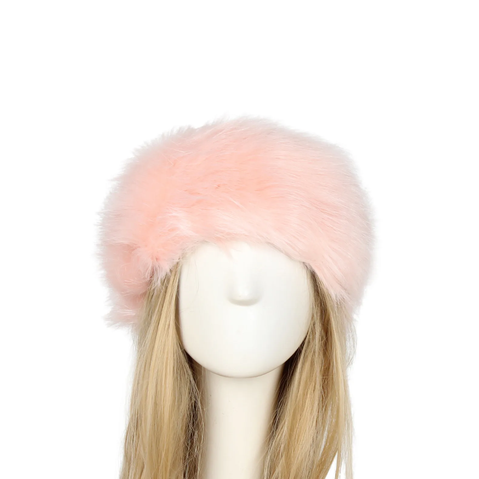 P0202 Fashion Color Mao Mao Head Ring Head Ring Imitation Fur Warm Headgear Cap Children Europe And The United States New display picture 2