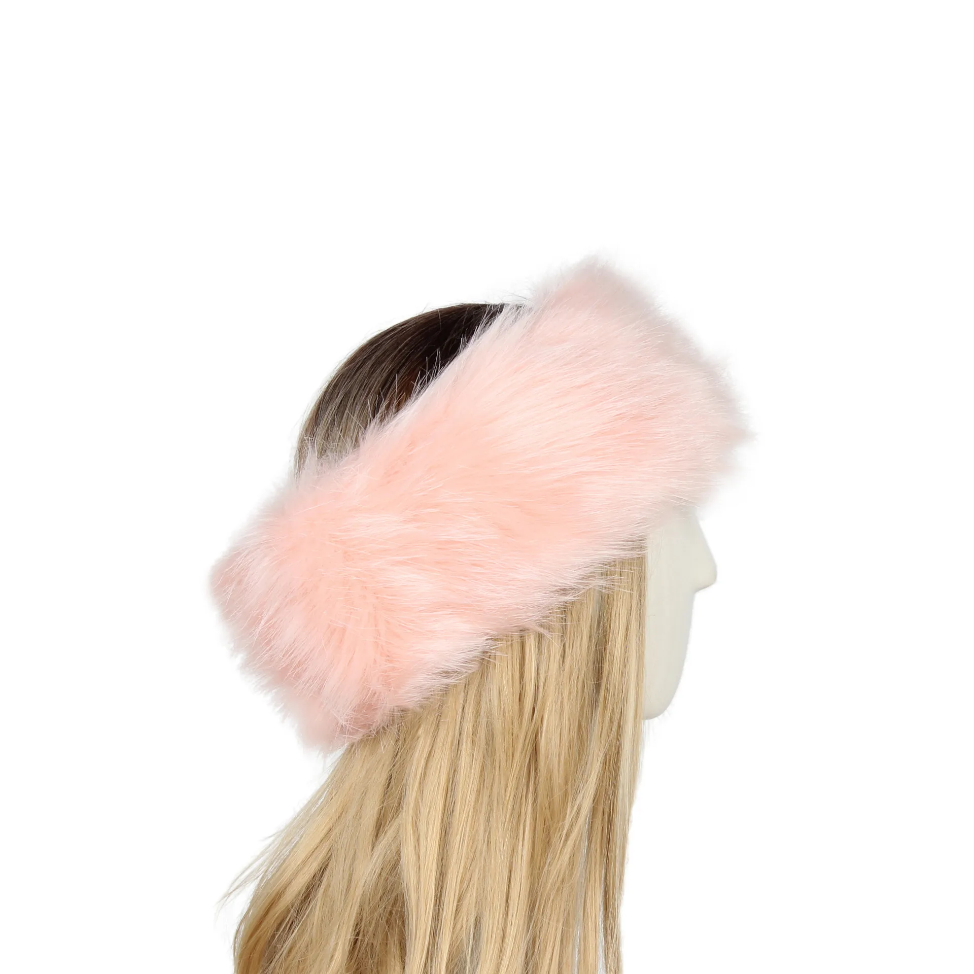 P0202 Fashion Color Mao Mao Head Ring Head Ring Imitation Fur Warm Headgear Cap Children Europe And The United States New display picture 3